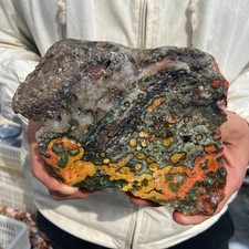 1990G Rare Natural Raw Ocean Jasper Rough Quartz Crystal Mineral SpecimeM picture