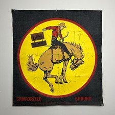 Vintage 1940s Lee Riders Cowboy Denim Advertising Banner Selvedge 38x40 Rare picture