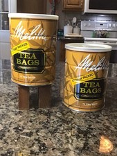 VINTAGE 1970’s MELITTA COFFEE Tea Tin Canister Can BAMBOO FULL VACUUM SEALED #2 picture