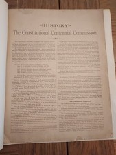 1887 Official Programme of Constitutional Centennial Celebration Philadelphia PA picture