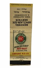 E1 Vtg Advertising Matchbook Cover 20 Sinclair Gasoline Ad Wahoo Nebraska picture