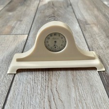 Vintage Antique Celluloid Wind Up Desk Clock Eileen Non-Working 7