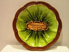 Vtg 1970s Treasure Craft UNDERGROUND ATLANTA Souvenir Round Green Trinket Dish picture