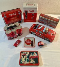 Coca-Cola Vintage lot of 6 MT tins and miscellaneous items. 9 Items Total. picture