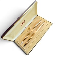 Vintage Cross 12k Gold Filled Pen / Pencil Set No. 6601 Original Box  picture