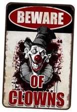 Halloween Signs Clown Decorations Creepy Stuff Scary Decor For Circus Yard Red picture