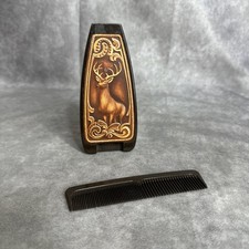 Vtg 70’s Avon Outdoorsman Wild Mustang Brush & Comb Valet Hair Care Set Men Boys picture