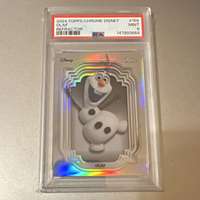 Topps 2024 Topps Chrome Disney Frozen Olaf #155 Refractor PSA 9 picture