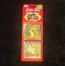 Vtg 1993 GoodTimes Little Mini Books Snow White & Cinderella Board Book Set NEW picture