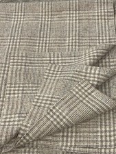 Vintage Plaid Wool Blend Check Suiting Fabric 1.6 yard, 36