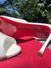 Vintage Christian Louboutin White Heels Sandals 39.5 8.5 picture