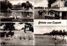 Grüsse Aus Caputh Scenic Views Lakes Swans Seebad Stamp Real Photo RPPC Postcard picture