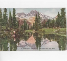 Mt. Rainier and Mirror Lake  Rainier National Park Washington St 1915 postcard picture