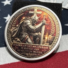 God Grant Me Courage In Battle  Challenge Coin High Quality Graphic Detail 1.5” picture