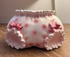 Lefton pink baby panties nursery planter, vintage, no chips, totally clean, dark picture