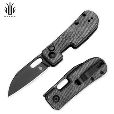 Kizer Banish Sheepsfoot Folding Pocket 154CM Blade Micarta Handle V2676C1 picture