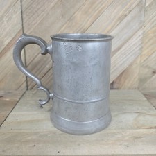 Antique 19th Century English Pewter Tankard 1 Quart Pub Stein  picture