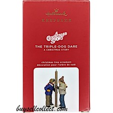 2020 Hallmark TRIPLE DOG DARE Christmas Story Ralphie & Flick ornament NEW InBOX picture