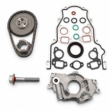 High Volume Oil Pump Timing Chain Kit with Timing Cover Gasket Set, Balancer Bol picture