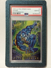 1995 Fleer Ultra Spider-Man Masterpieces Venom #9 PSA 10 Auto Scanlan LE picture