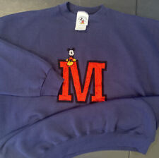 Vintage Mickey & Co Sweatshirt 90s Pullover M Logo Retro Crewneck Blue Sz XL USA picture