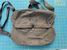 WWII US Military Army Lightweight Service Gas Mask Messenger Bag  picture