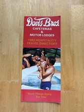 Vintage 1982 Davis Bros Cafeterias Motor Lodges Travel Directory USA Color picture