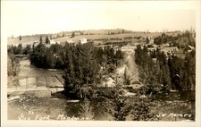 Big Fork MT River and Town View c1910s Real Photo Vintage Postcard bhn picture