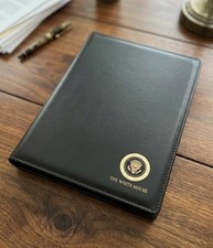 President George W Bush White House Presidential Seal Portfolio - Padfolio picture