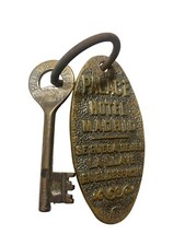 Vintage Palace Hotel Madrid Room Skeleton Key And Fob  #367 picture