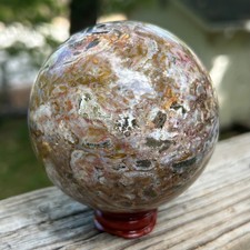 Natural Ocean Jasper Crystal Sphere 680g Polished Orbicular Stone Orb picture