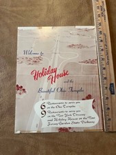 Vintage Holiday House Menu Ohio Turnpike 1959 Coca Cola picture