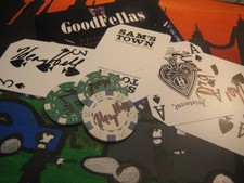 SAMS TOWN  LAS VEGAS CASINO CARD AND CHIP SIGNED BY HENRY HILL picture
