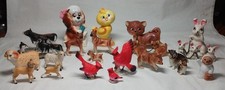Vintage Bone China & Ceramic Animal Figurines, Lot Of 24 Mostly Miniature picture