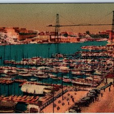 c1930s Marseilles France Port & Transporter Bridge Postcard Pont Transbordeur picture