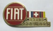 CAR BADGE-FIAT CLUB GRENZECK CAR GRILL BADGE EMBLEM LOGOS METAL ENAMLED CAR GRIL picture