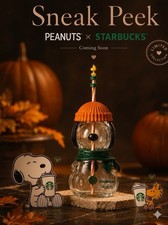 Special Edition Starbucks x Peanuts Snoopy Glass Cup Fall 2026- US SELLER picture