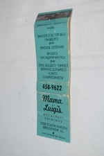 Mama Luigi's Bridgeview Illinois Restaurant 20 Strike Matchbook Cover picture