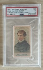 1887 N1 Allen & Ginter American Editors #33 MRS. E.J. NICHOLSON PSA 5 EX picture