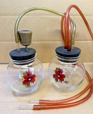Org Glass Head Double Bong The Spinner Plastic Steam Wood Bowl Unused picture