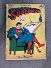 Superman 41 Untitled Golden Age “Thinker” Cover  1946. Good+ picture