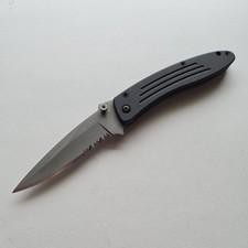 Vintage CRKT 7013 Apache Large Tactical Knife ATS-34 Combo Blade Aluminum Handle picture