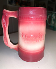 Vintage 1950’s Budweiser Red McCoy Throw Awsy Stein 5-1/2” Tall picture