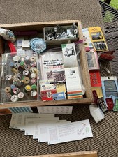Grandma’s sewing drawer,machine feet with info, Vintage Notions SEE PICS picture