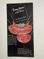 Vintage Original Tonga Room Tropical Drink Recipes and Menu Tiki Pamphlet picture