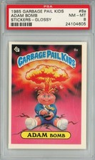 1985 Topps OS1 Garbage Pail Kids Series 1 ADAM BOMB 8a GLOSSY Card PSA 8 NM-M picture