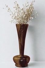 Vintage Hand Turned Wood Bud Vase - 4.5
