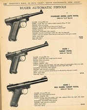1963RUGER Standard, Mar i Target and Bull Barrel Automatic Pistol Orig pRINT AD picture
