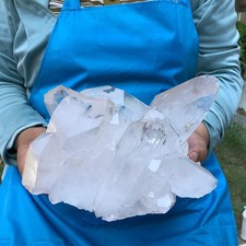 7.7 LB Natural Clear Quartz Crystal Cluster Raw Mineral specimen Healing picture