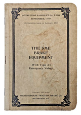 Antique 1919 Westinghouse SME Brake Equipment Instruction Pamphlet No. T 5044 picture